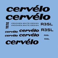 Cervelo R3SL Type 1 Bicycle Decals, Transfers, Stickers: Black n.11