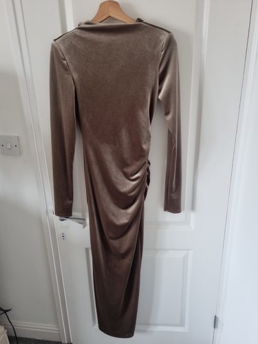 Bnwt zara taupe draped velvet - bnwt,