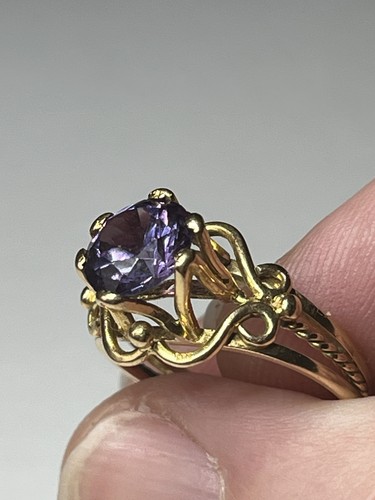 18ct gold ring alexandrite - 18ct,