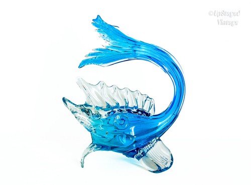 Large blue murano fish italian - fish,