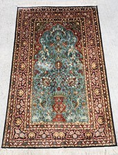 Silk rug 125x75cm cashmere