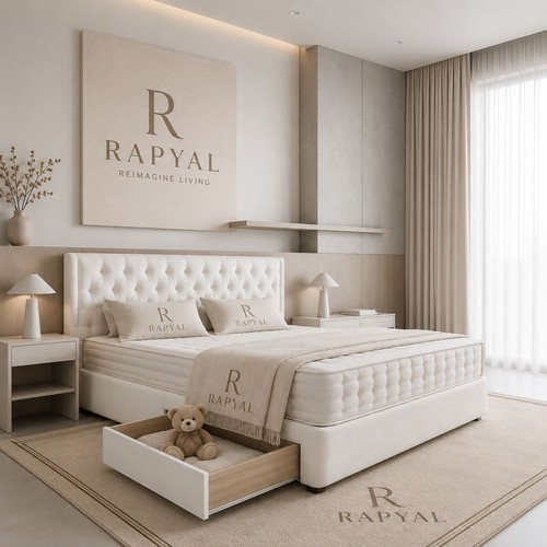 Plush divan bed set with - bed,