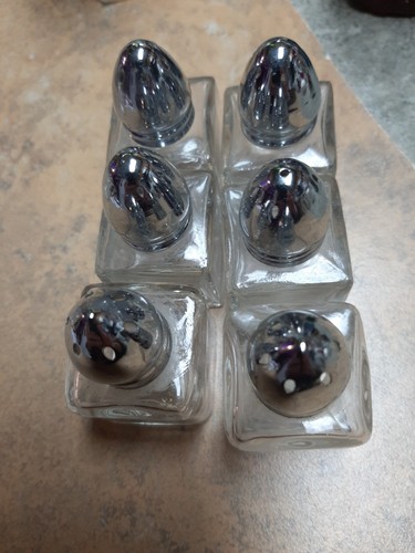Glass square mini salt and - mini,
