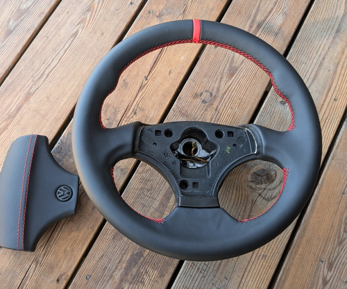 New leather steering - steering, wheel