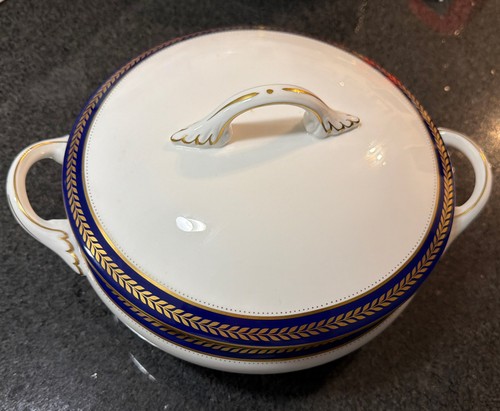 Coalport blue wheat - wheat, serving