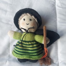 Hand Knitted Witch Doll Halloween Toy Crocheted Doll