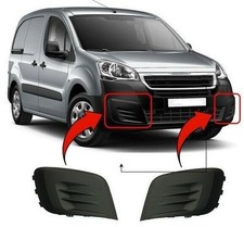 Fits Peugeot Partner 2015- Front Bumper Fog Grille W/out Fog Hole Pair Set Lh Rh
