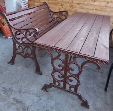Vintage Antique Garden Furniture Set  Table With Bench