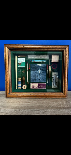 Vintage fishing shadow box - fishing, or
