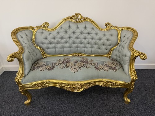 French gilt sofa settee - gilt,