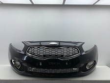KIA CEED MK2 JD COMPLETE FRONT BUMPER PAINT CODE 1K BLACK (DAMAGED) 2012-2015