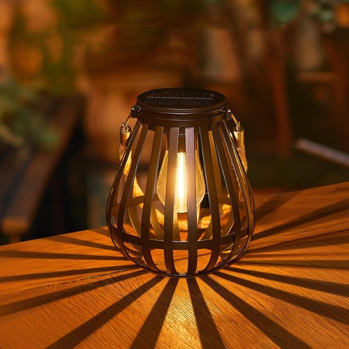 Hanging solar lantern basket - hanging,