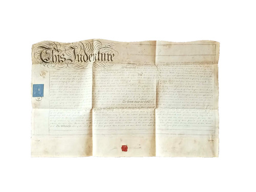 Early victorian indenture - victorian,