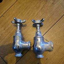  Victorian Brushed Nickel Globe Bath Tap Set Tristan Birmingham 1901