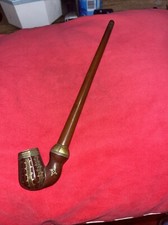 Vintage Long Smoking Pipe-Wood & Brass 1920’s
