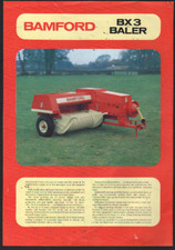 BAMFORD "BX 3" Conventional Baler Brochure Leaflet