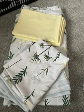 JD WILLIAMS Double Duvet Cover with mathing pillow cases and 2 plain lemon