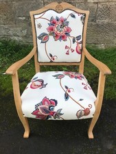 Vintage arm chair newly reupholstered