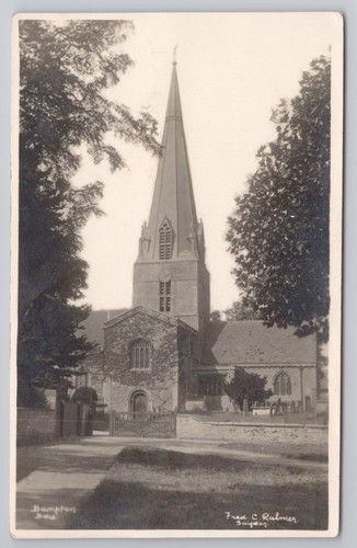 Rppc aston bampton church - rppc,