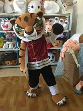 Tigress Tiger Kung Fu Panda Mascot Costume Halloween COS Adult Fancy Dress Newly