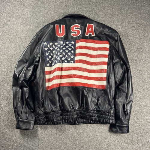 Vintage usa flag leather - usa,