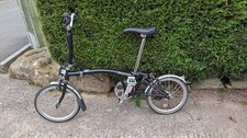 2020 Brompton M6L Folding Bike 6-Speed, Black With  Front Bag And Set Of Lights