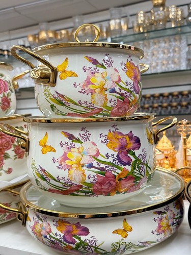 3pcs enamel cookware - enamel, set
