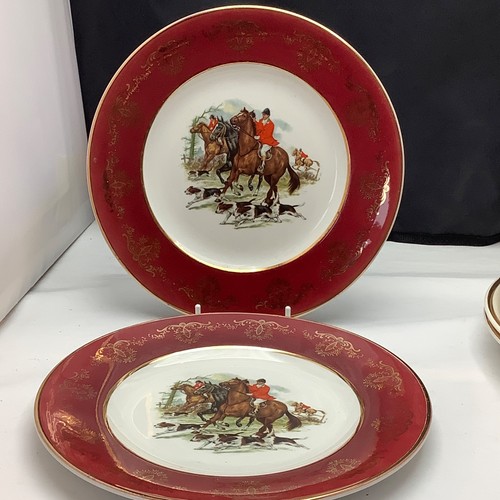 Vintage china hunting plates - vintage,