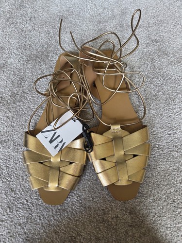 Zara gold gladiator sandals - gladiator,