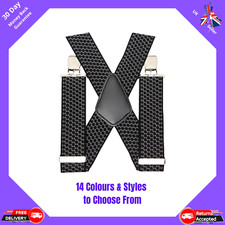 Braces Suspenders Heavy Duty 50mm Wide Trousers Shorts Slacks Skirt Men Woman