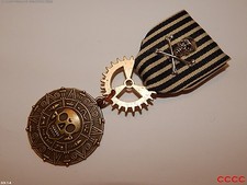 Steampunk badge brooch pin