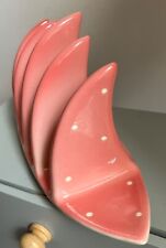 ART DECO ROYAL WINTON GRIMWADES TOAST  RACK SAILBOAT /FINS SHAPE PINK POLKA DOT