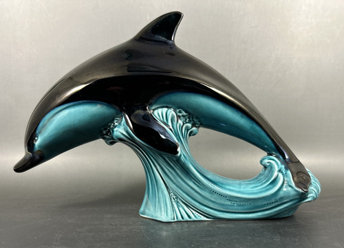Poole pottery leaping dolphin - pottery,