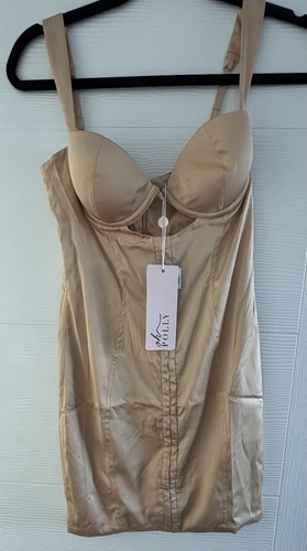 Polly sand beige satin mini - polly,