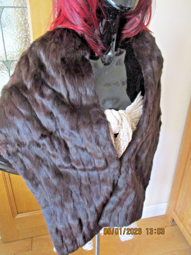 Vintage fur stole shawl - fur,