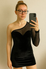 Miss Selfridge One Shoulder Dress, Little Black Party Dress, Size 10