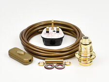 Table Lamp Wiring Kit Brass Bulb Holder E14 SES Fit 10mm Switch Cable Plug