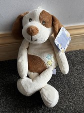 Tesco With Love My First Puppy Dog Soft Toy Plush Stars Cream Brown 14” BNWT NEW