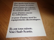 1973 SAAB SCANIA AIRCRAFT / CARS / TRUSCKS & BUSES / COMPUTERS BROCHURE (French)