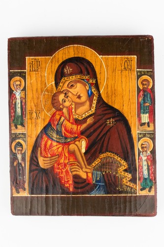 Wooden russian icon virgin - wooden, of