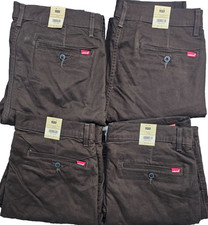 Levis Mens XX Chino Trouser Slim Taper Stretch Brown Trouser W32 W34 W36