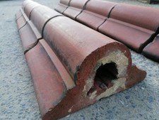 Job Lot Of 9 Reclaimed Red Terracotta Wall Coping Stones Victorian #CP95J