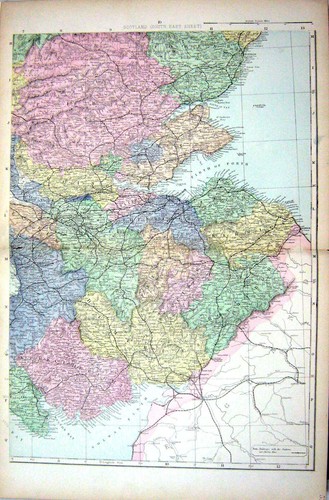 Antique old print bacon map - antique,