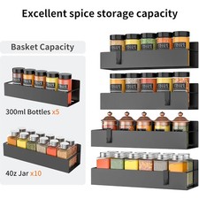 4 PCS Magnetic Spice Rack for