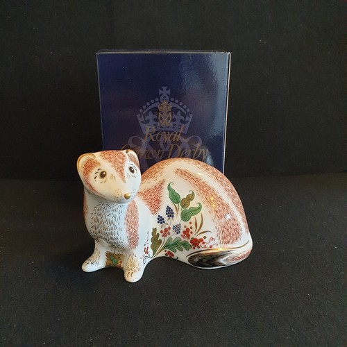 Royal crown derby stoat - crown,