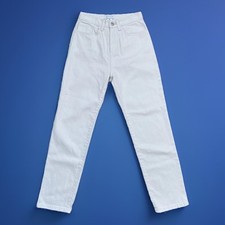 Olive Clothing High Rise Jeans Women's W26 L28 Ecru Cotton Tapered Leg Resort