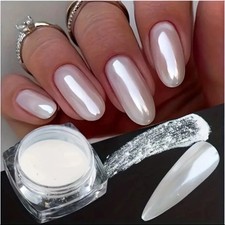 White Pearl Chrome Nail Powder