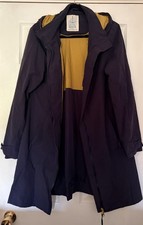 Seasalt Navy Coverack Coat Jacket - Waterproof Windproof Breathable Lined - 16