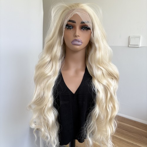 Pre plucked blonde long wavy - blonde,