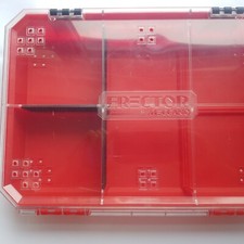 Meccano Erector Storage Tray Box construction toy parts clear lid red plastic 